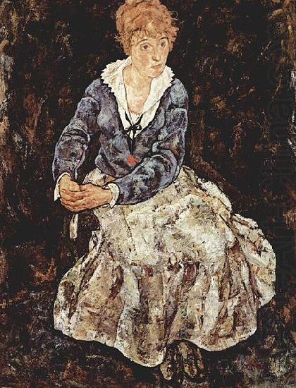 Portrat der Edith Schiele, sitzend, Egon Schiele